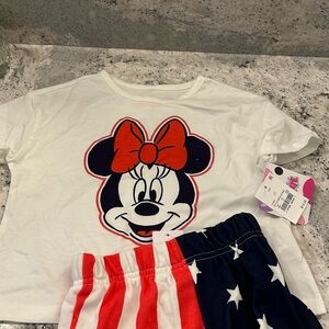 Disney Minnie Mouse Kids Pajama Set - White and Red